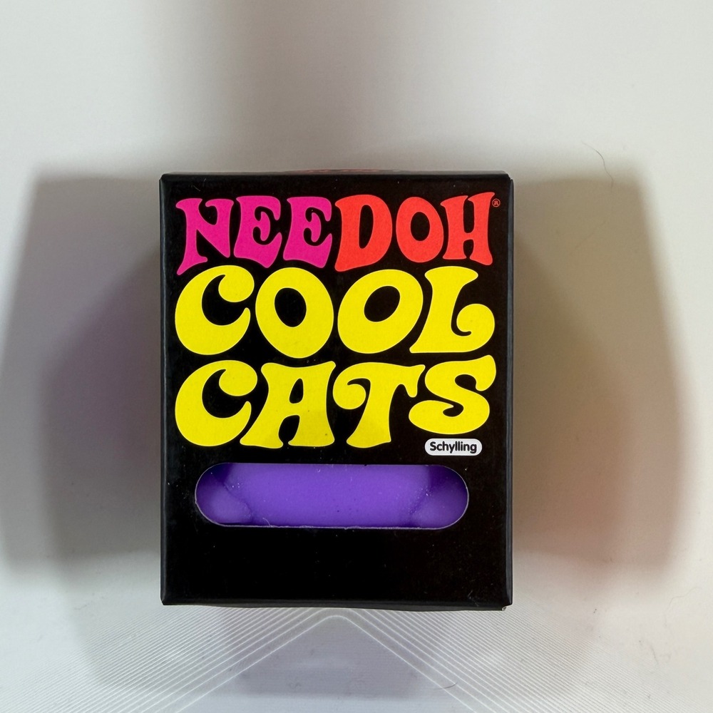 Schylling NeeDoh Cool Cats Purple Sensory Squish Fidget Toy New